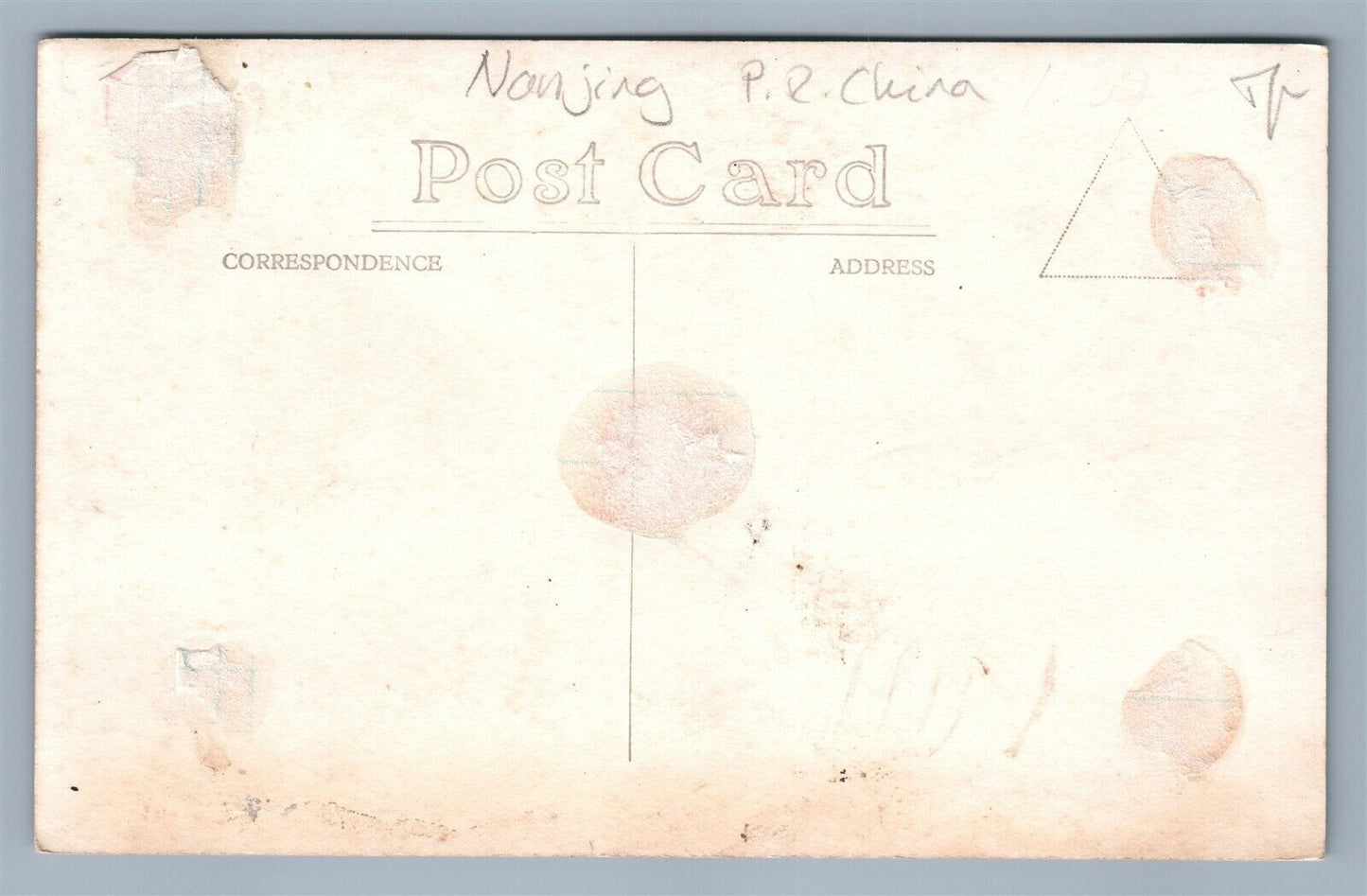 CHINA NANJING CHINESE TEMPLE ANTIQUE REAL PHOTO POSTCARD RPPC