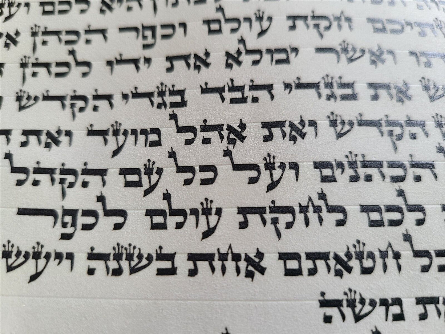 TORAH SCROLL FRAGMENT MANUSCRIPT on VELLUM VINTAGE BIBLE LEVITICUS 16:8-17:3