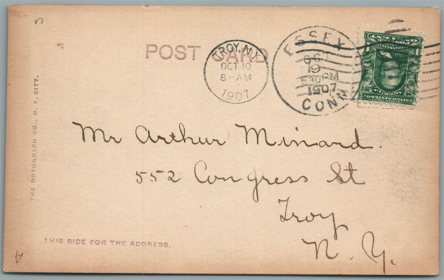 MILITARY SHIP USS PHIADELPHIA ANTIQUE REAL PHOTO POSTCARD RPPC