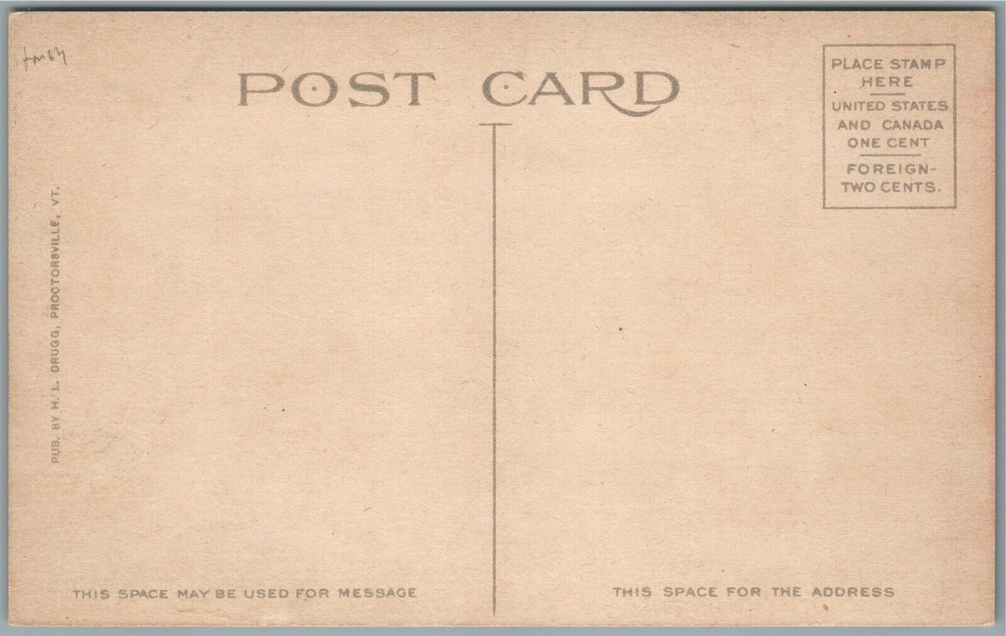 PROCTORSVILLE VT MAIN STREET ANTIQUE POSTCARD