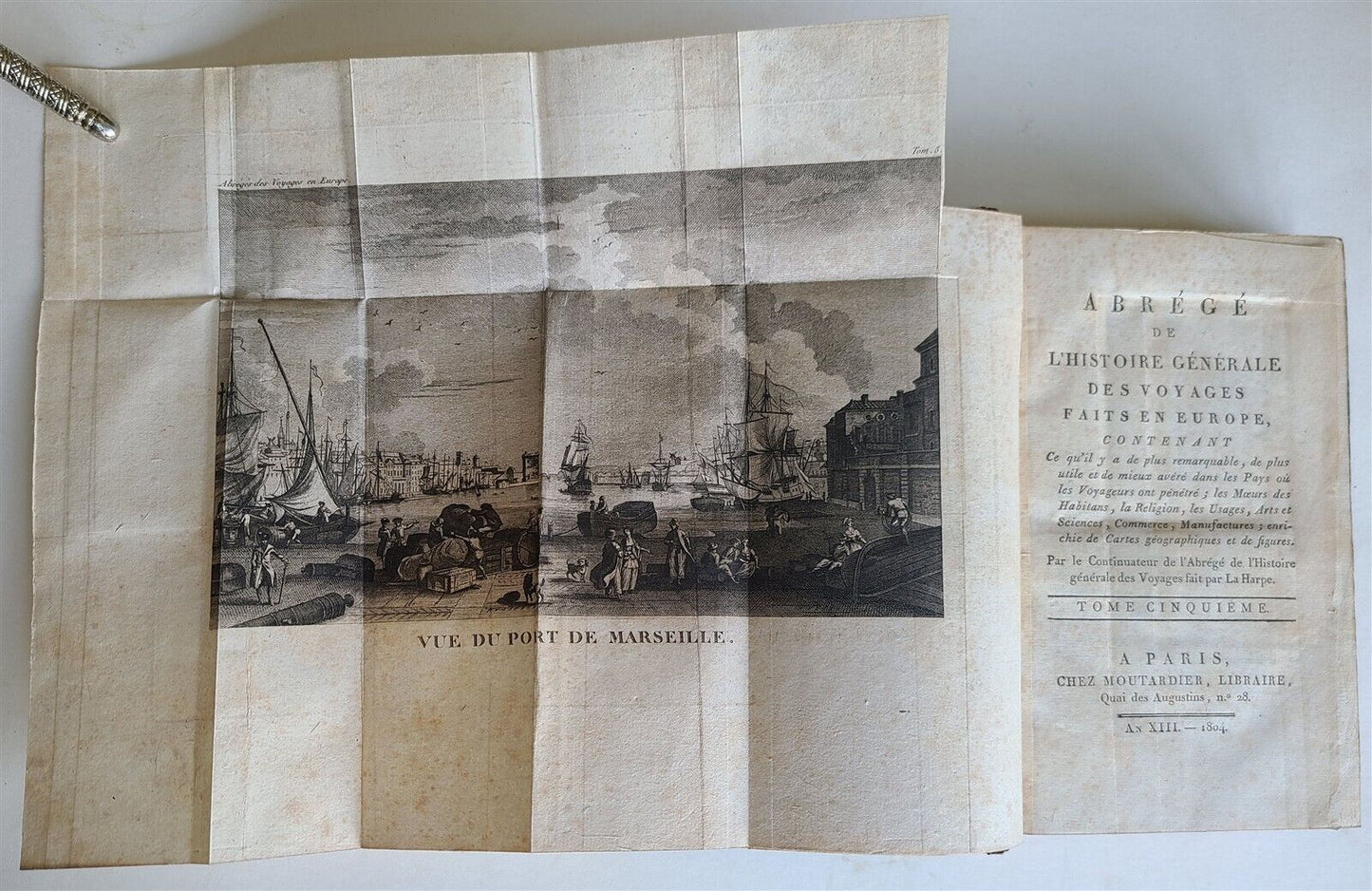 1803-1804 HISTORY of VOYAGES 12 VOLUMES SET ILLUSTRATED ANTIQUE in FRENCH