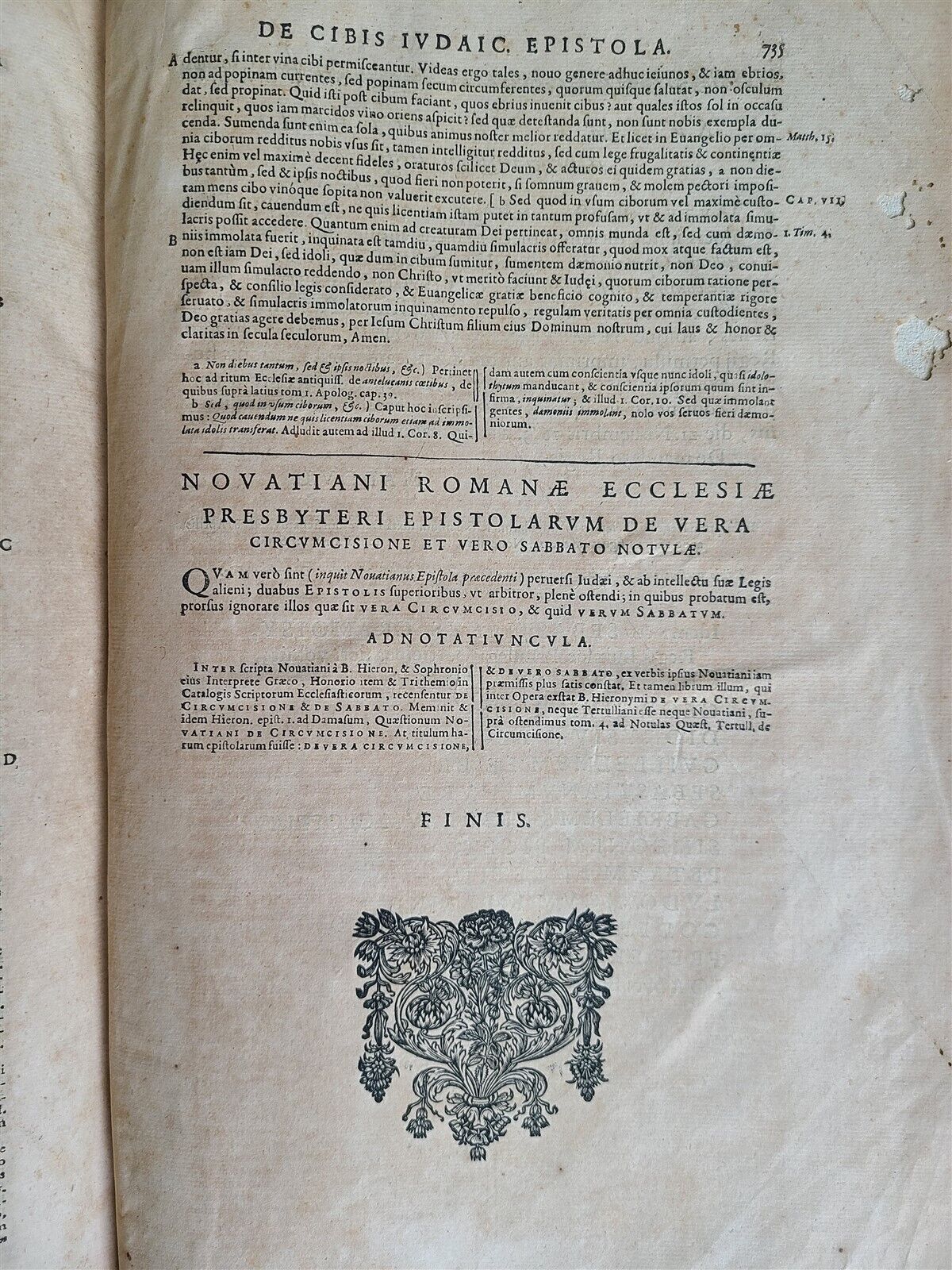 1664 OPERA AD VETUSTISSIMORUM EXEMPLARIUM FIDEM by TERTULLIAN Folio antique