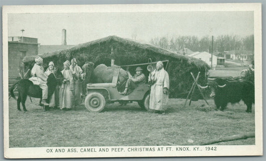 FORT KNOX KY CHRISTMAS VINTAGE POSTCARD