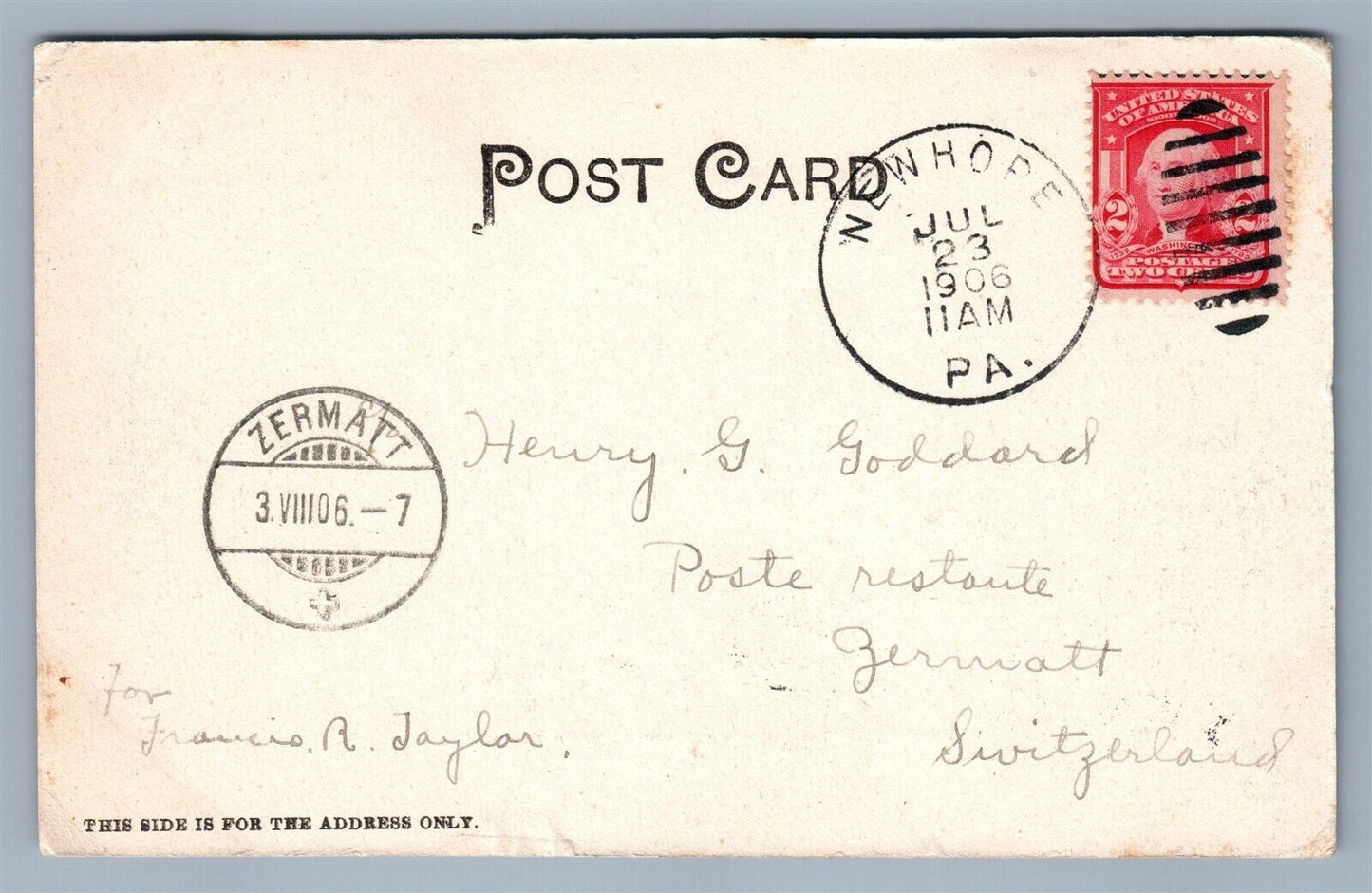 NEW HOPE PA DELAWARE RIVER ANTIQUE POSTCARD