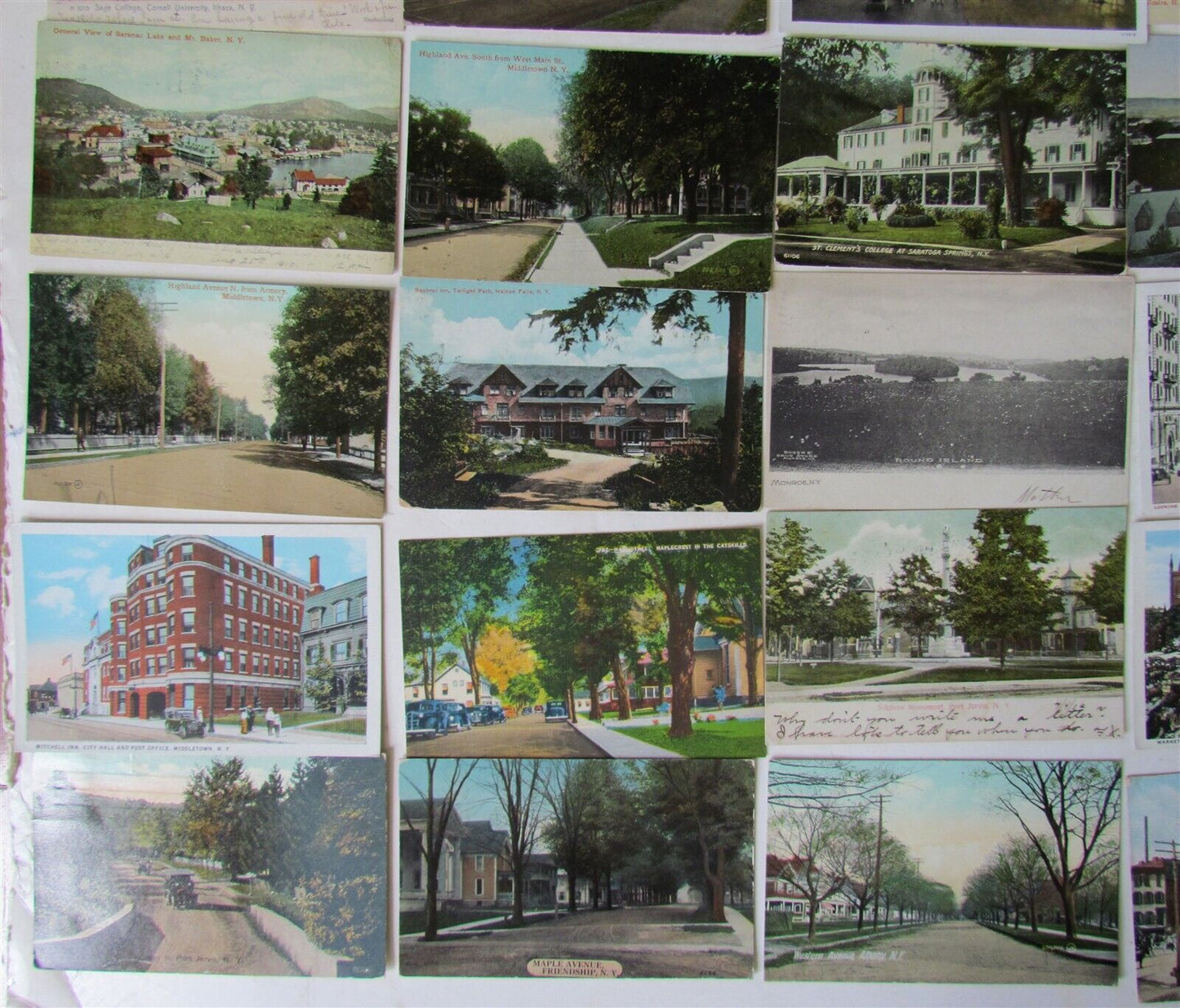 MASSACHUSETTS lot of 47 MA ANTIQUE POSTCARDS