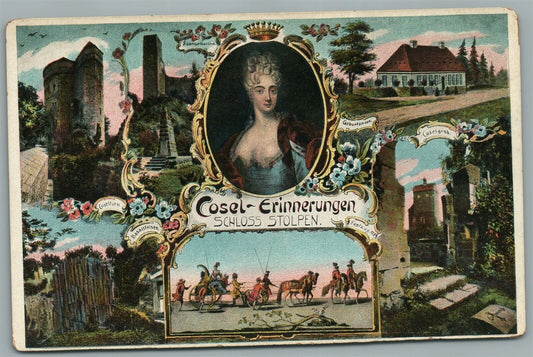 COSEL ERINNERUNGEN GERMANY SCHLOSS STOLPEN ANTIQUE POSTCARD
