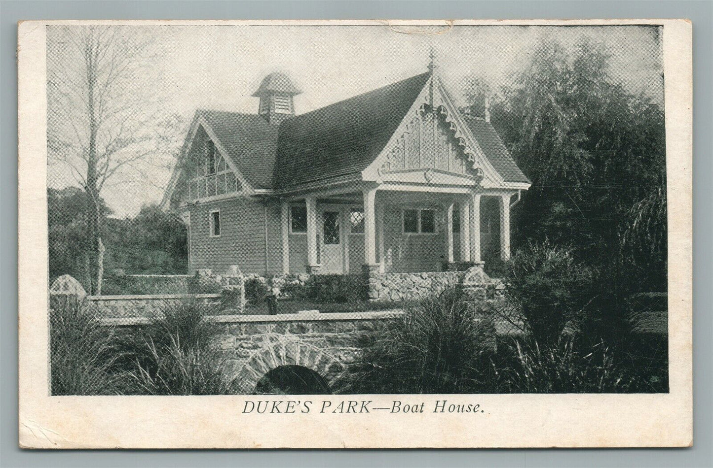 SOMERVILLE NJ DUKE'S PARK BOAT HOUSE VINTAGE POSTCARD