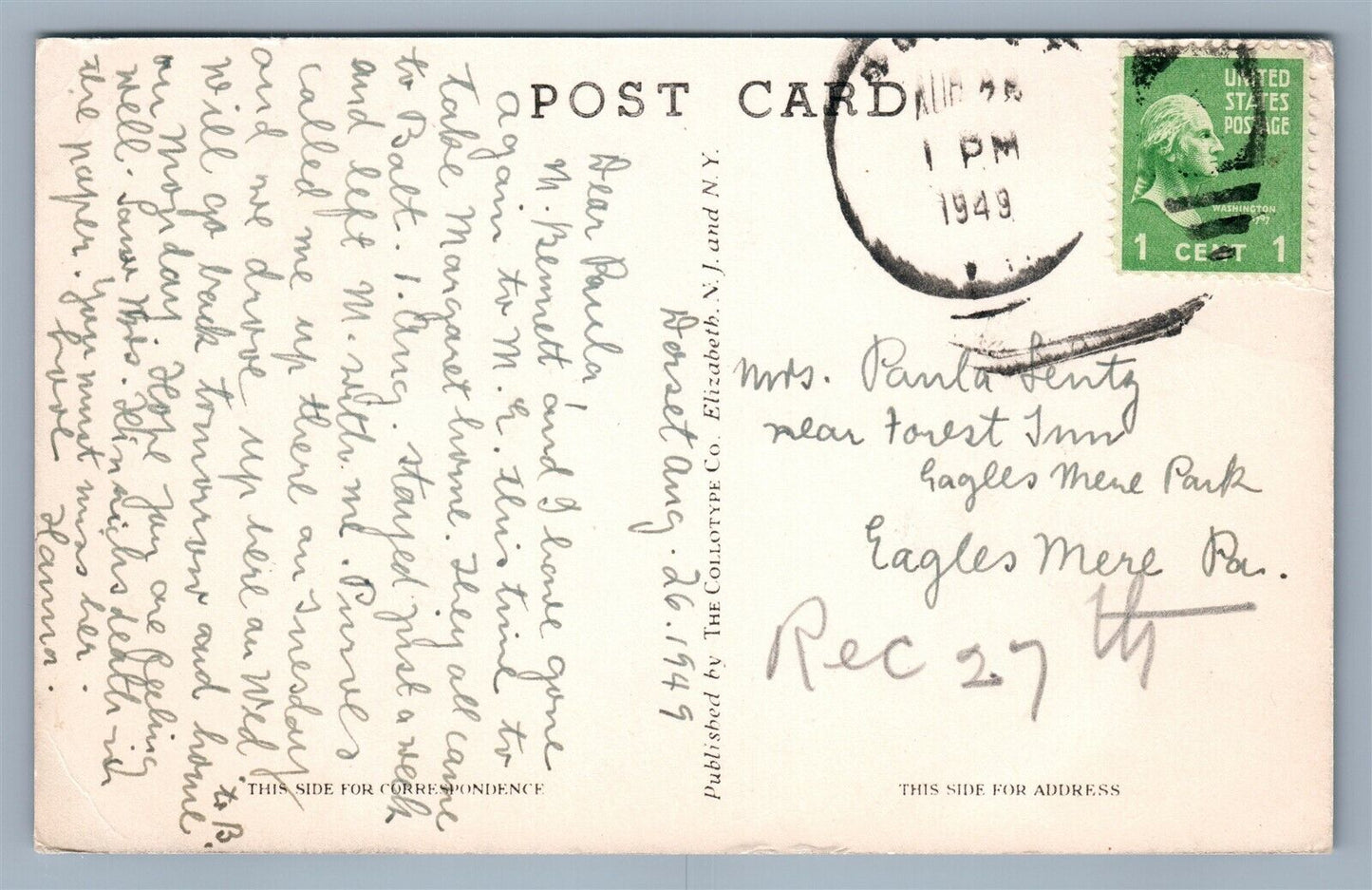 MANCHESTER VT OLD MARBLE QUARRY VINTAGE POSTCARD