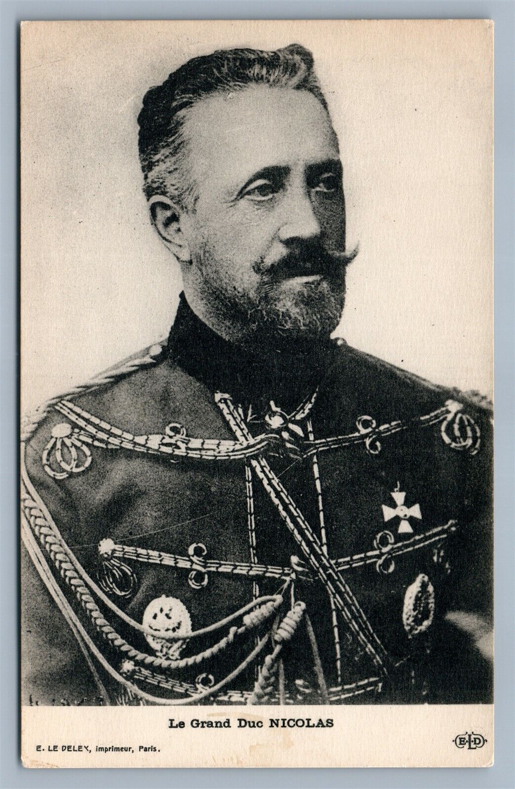 RUSSIAN GRAND DUKE NIKOLAI ANTIQUE POSTCARD