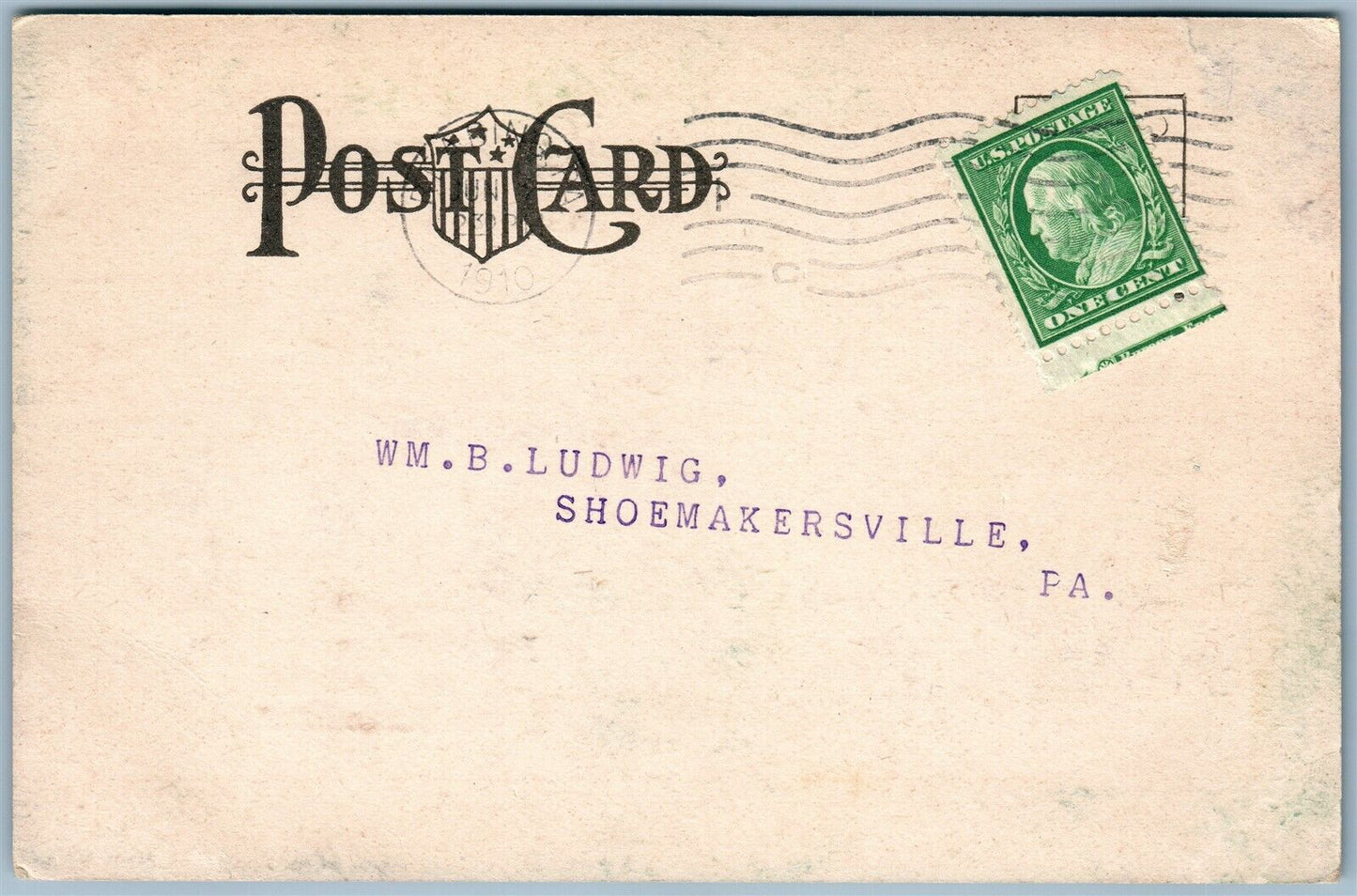 READING PA PENN NATIONAL BANK ADVERTISING ANTIQUE POSTCARD JUNE 1910 CALENDAR