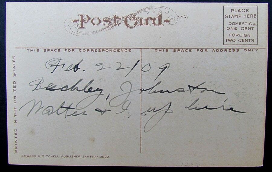 VINTAGE POSTCARD - TAVERN OF TAMALPAIS CALIFORNIA railroad train railway