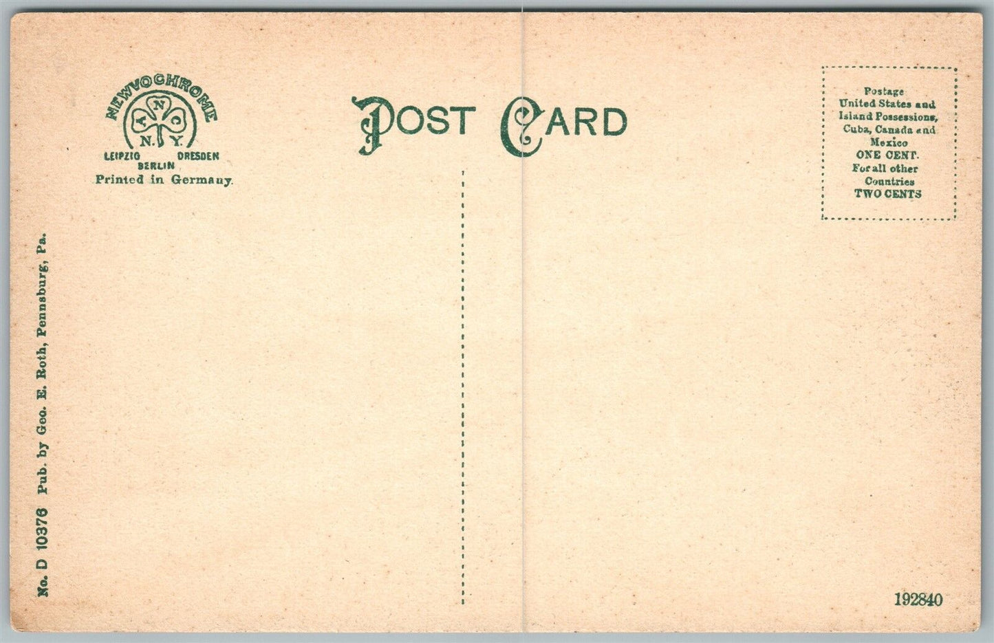 GREENVILLE PA FOURTH STREET ANTIQUE POSTCARD