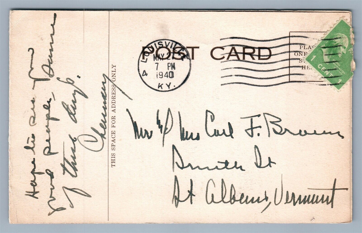 SHAKERTOWN KY PENNEBAKER HOME ANTIQUE POSTCARD