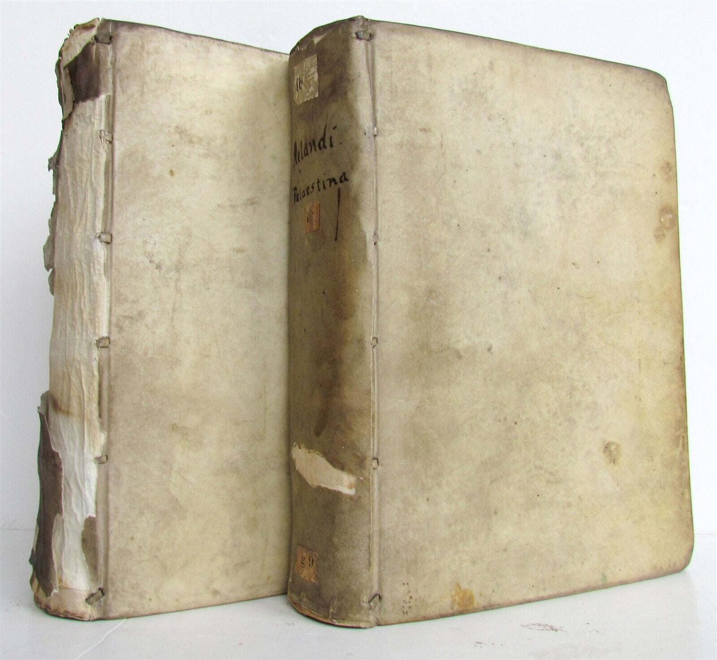1714 Palaestina ex Monumentis Verteribus 2 volumes antique VELLUM PALESTINE ILL