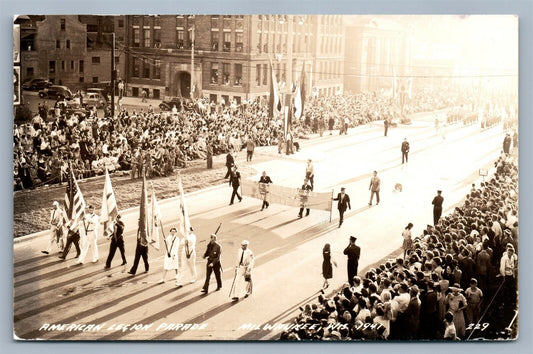 MILWAUKEE WI AMERICAN LEGION PARADE 1941 VINTAGE REAL PHOTO POSTCARD RPPC