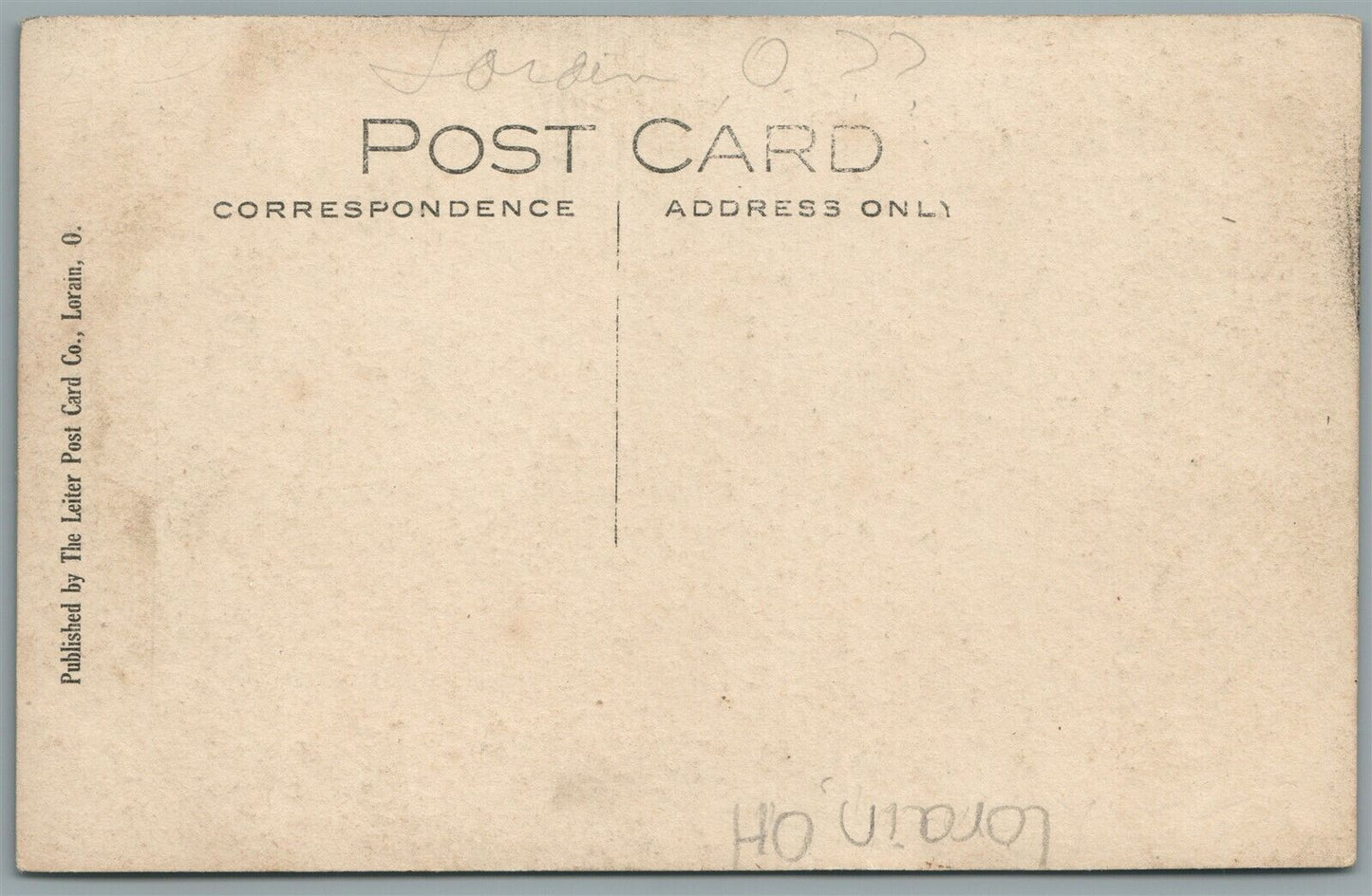 LORAIN OH STREET SCENE ANTIQUE REAL PHOTO POSTCARD RPPC