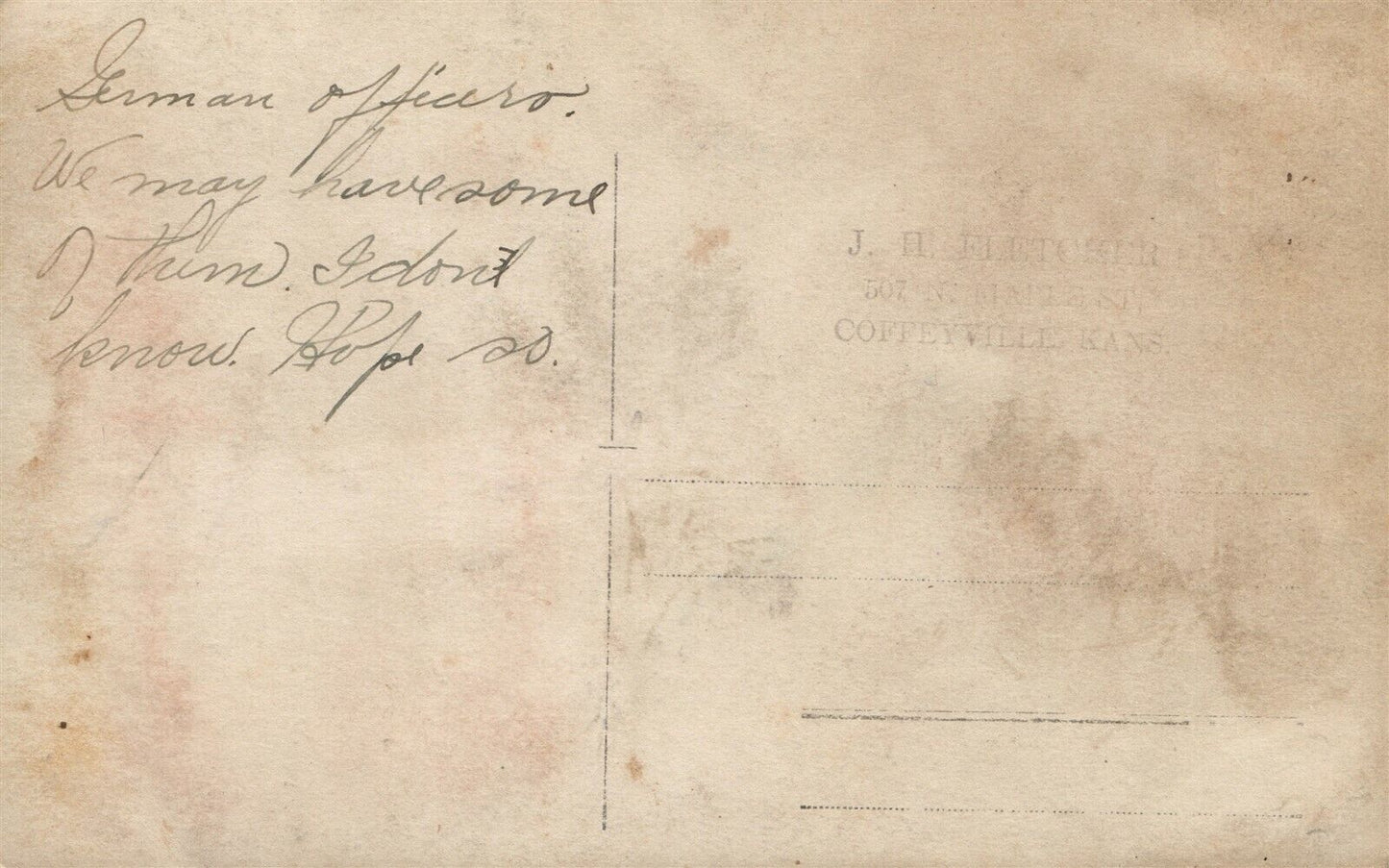 GERMAN WWI OFFICERS RAILROAD CAR ANTIQUE REAL PHOTO POSTCARD RPPC train railway