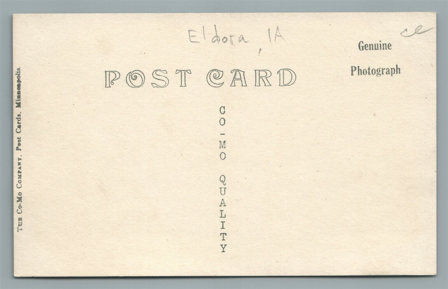 ELDORA IA HIGH BRIDGE ANTIQUE REAL PHOTO POSTCARD RPPC