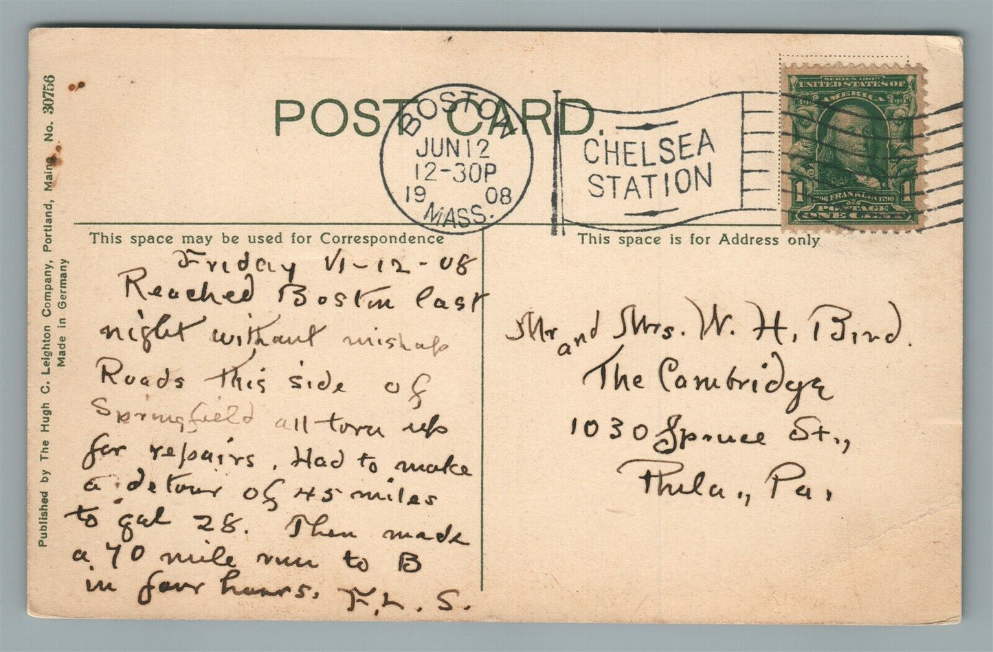 WEST BROOKFIELD MA YE OLDE TAVERN ANTIQUE POSTCARD