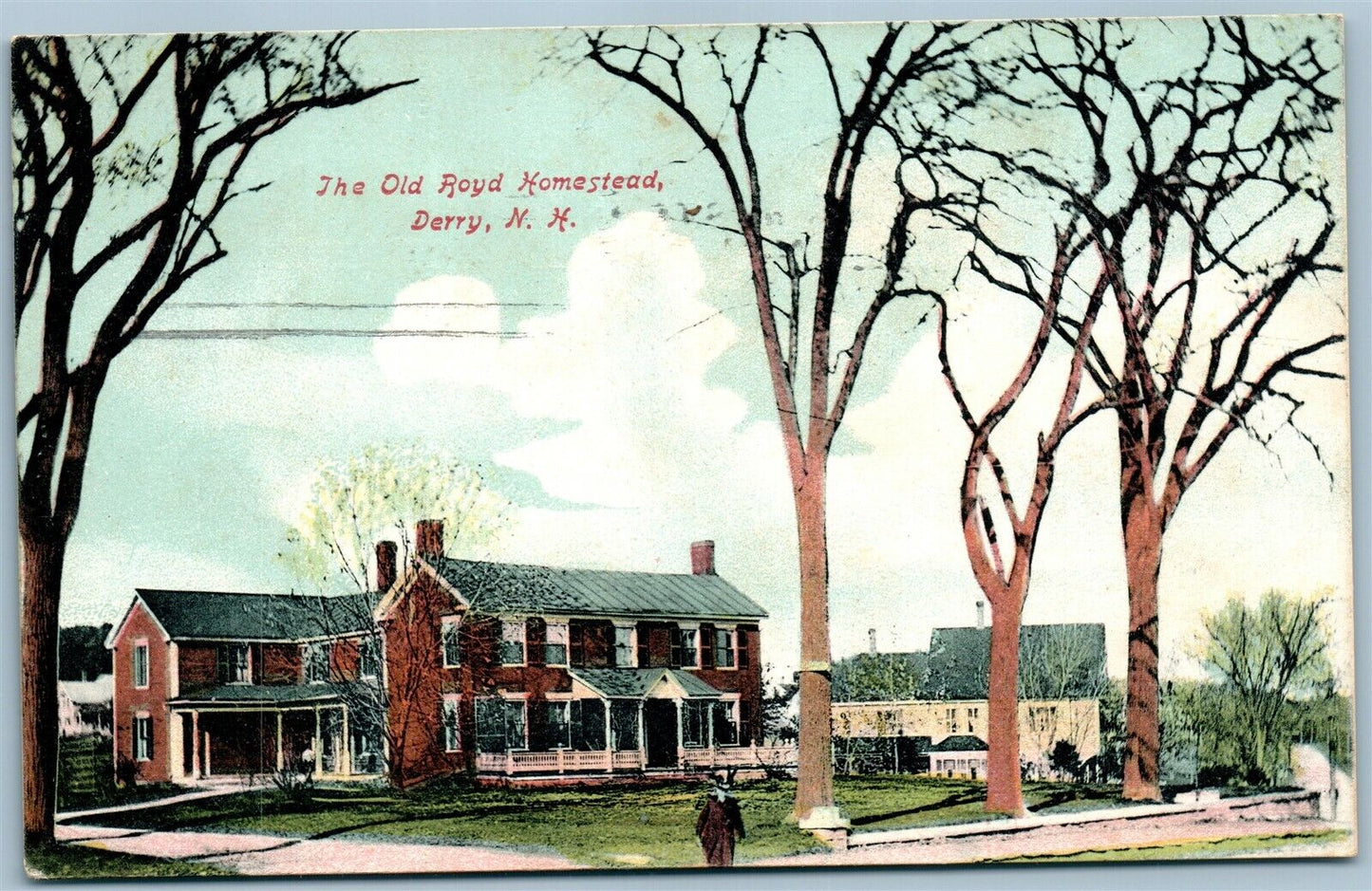 DERRY NH OLD ROYD HOMESTEAD ANTIQUE POSTCARD