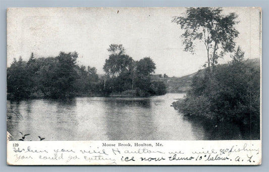 HOULTON ME MOOSE BROOK ANTIQUE POSTCARD