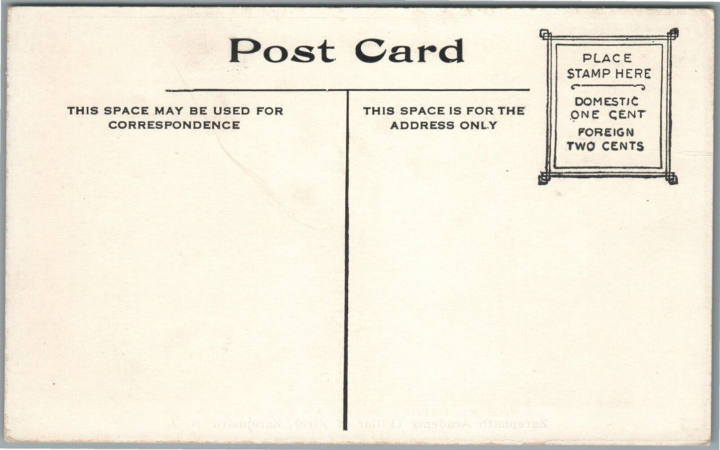 ZAREPHATH NJ ACADEMY MILLSTONE RIVER ANTIQUE POSTCARD