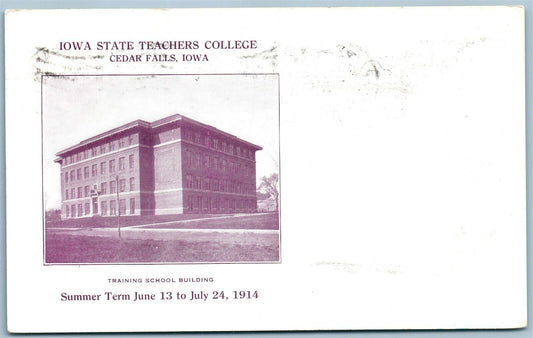 CEDAR FALLS IA IOWA STATE TEACHERS COLLEGE 1914 ANTIQUE POSTCARD