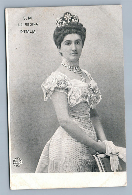 QUEEN of ITALY ELENA of MONTENEGRO ANTIQUE ITALIAN POSTCARD royalty