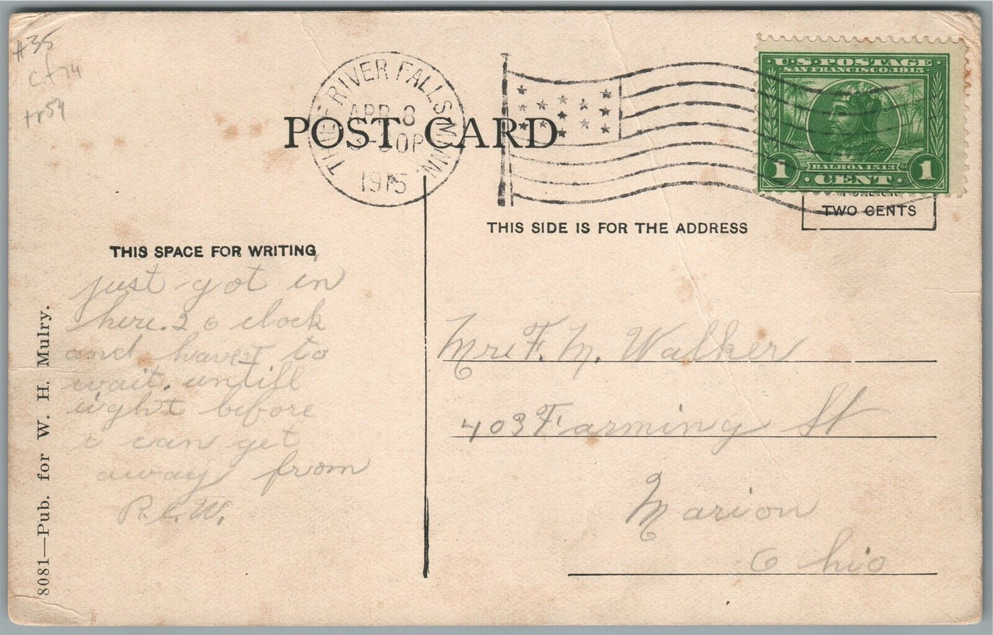 THIEF RIVER FALLS MN THIRD STREET ANTIQUE POSTCARD