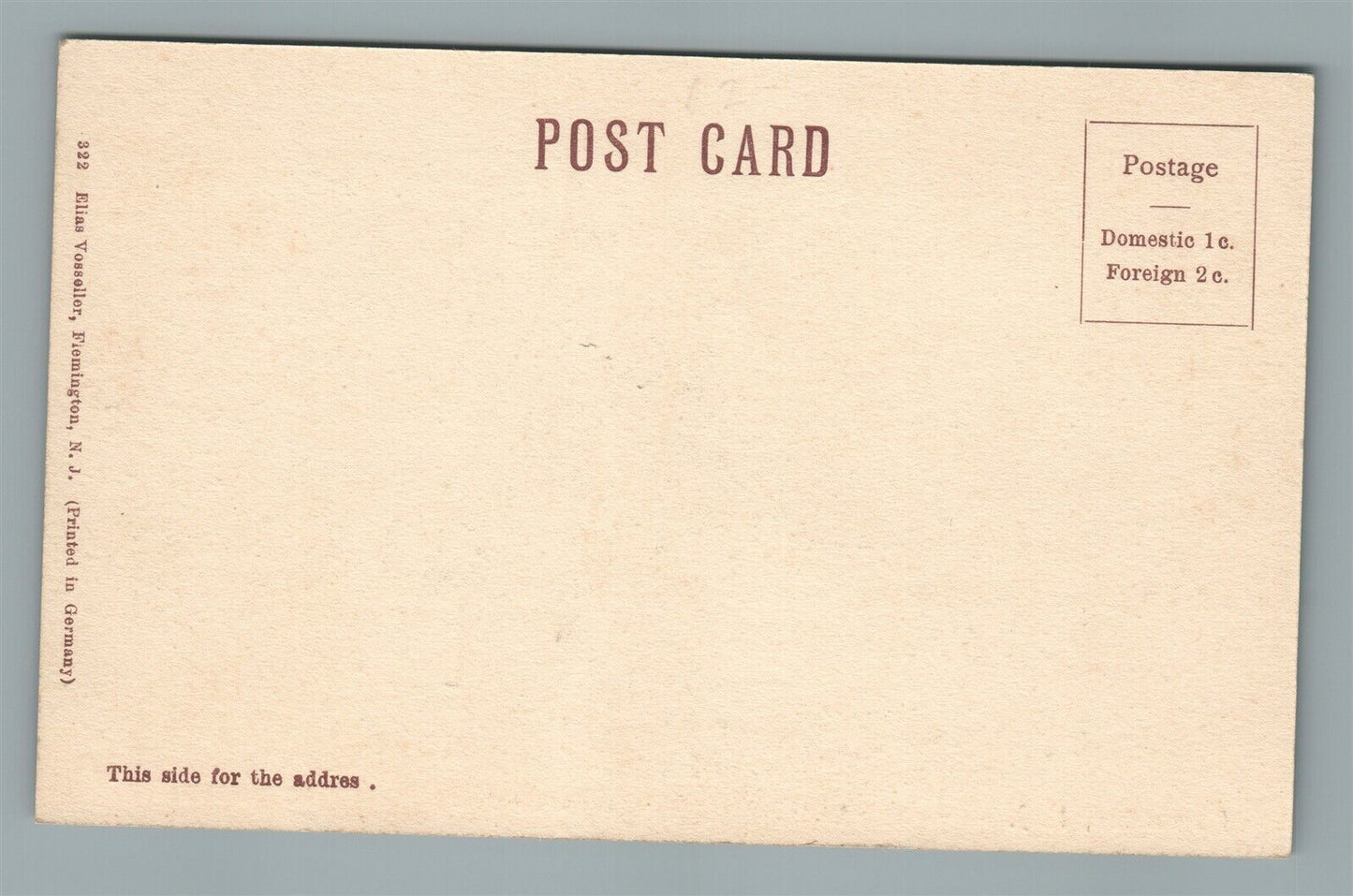 FLEMINGTON N.J. POST OFFICE ANTIQUE POSTCARD