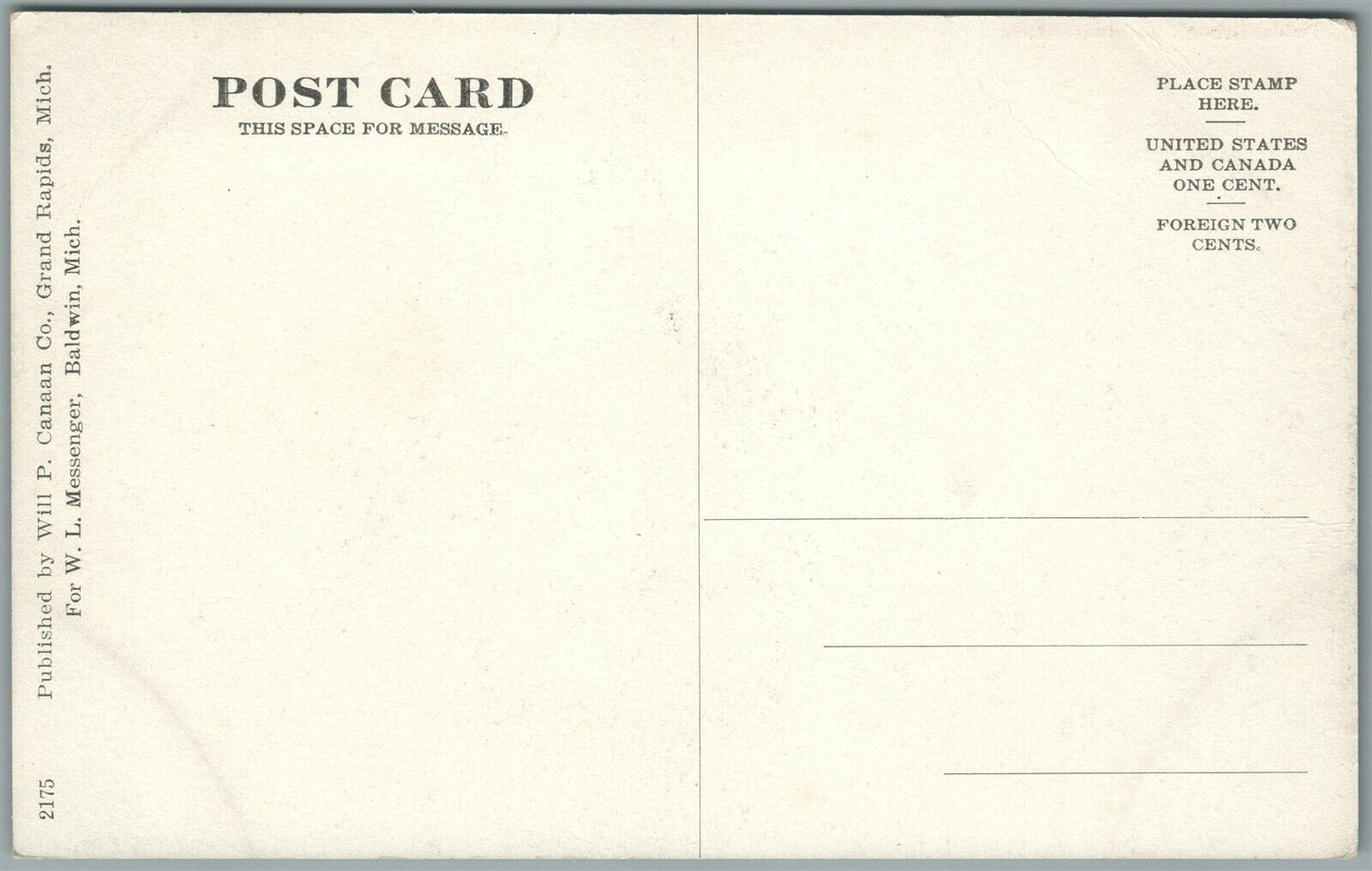 BALDWIN MI PUBLIC SCHOOL ANTIQUE POSTCARD