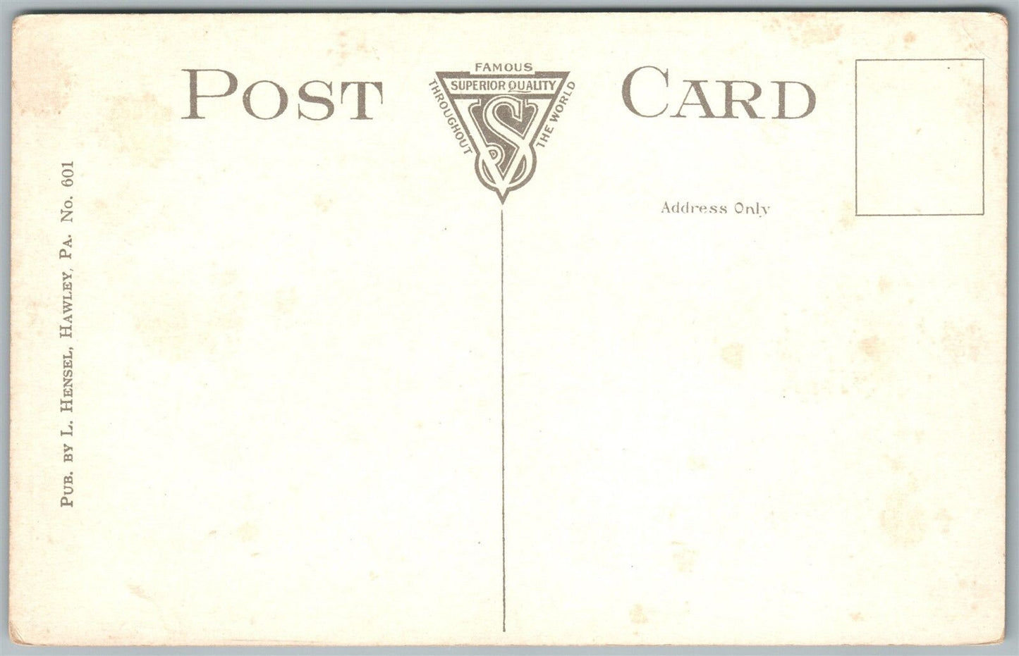 HONESDALE PA PARK STREET ANTIQUE POSTCARD