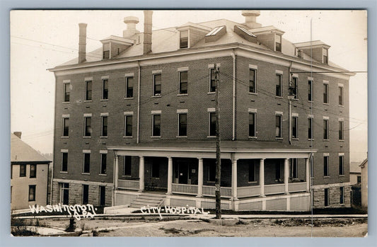 WASHINGTON PA CITY HOSPITAL ANTIQUE REAL PHOTO POSTCARD RPPC
