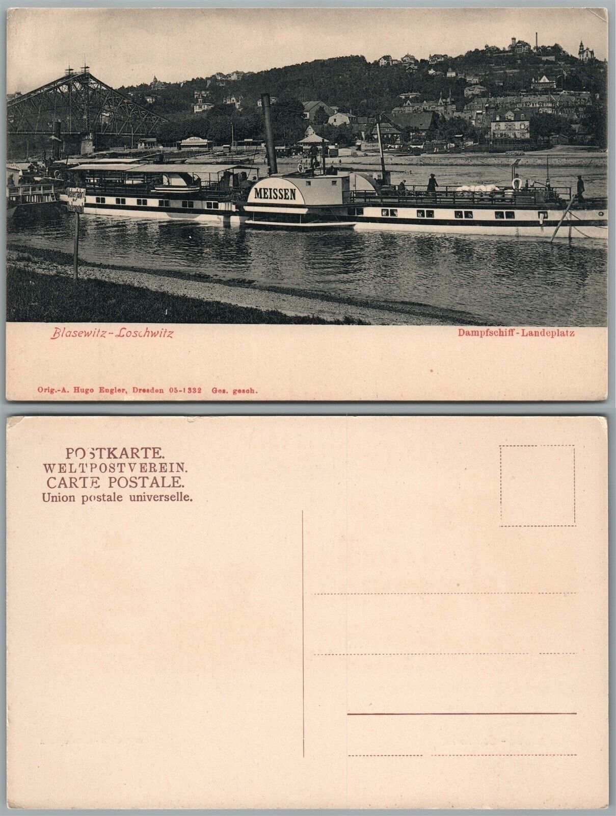 BLASEWITZ-LOSCHWITZ GERMANY ANTIQUE POSTCARD