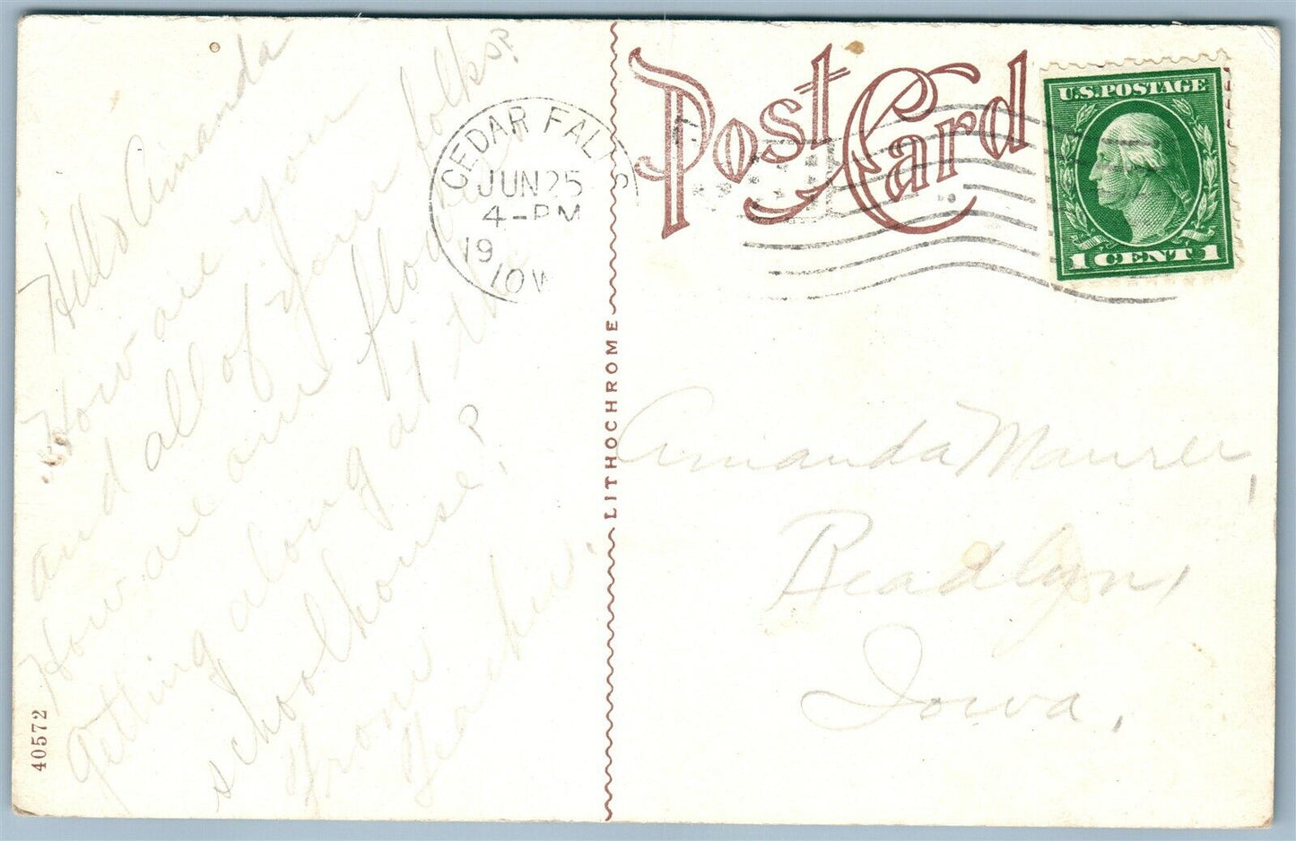 CEDAR FALLS IA IOWA STATE TEACHERS COLLEGE BIRDS EYE VIEW ANTIQUE POSTCARD