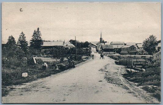 VILLAGE IN FRANCE ANTIQUE GERMAN WWI FELDPOSTKARTE POSTCARD