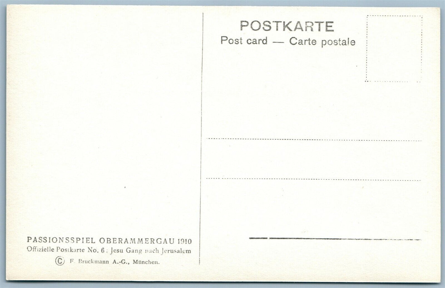 OBERAMMERGAU PASSION PLAY GERMANY ANTIQUE REAL PHOTO POSTCARD RPPC JESUS