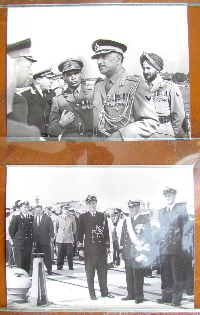 INTERNATIONAL MILITARY OFFICERS 2 LARGE RUSSIAN 1970s SOVIET PHOTOS