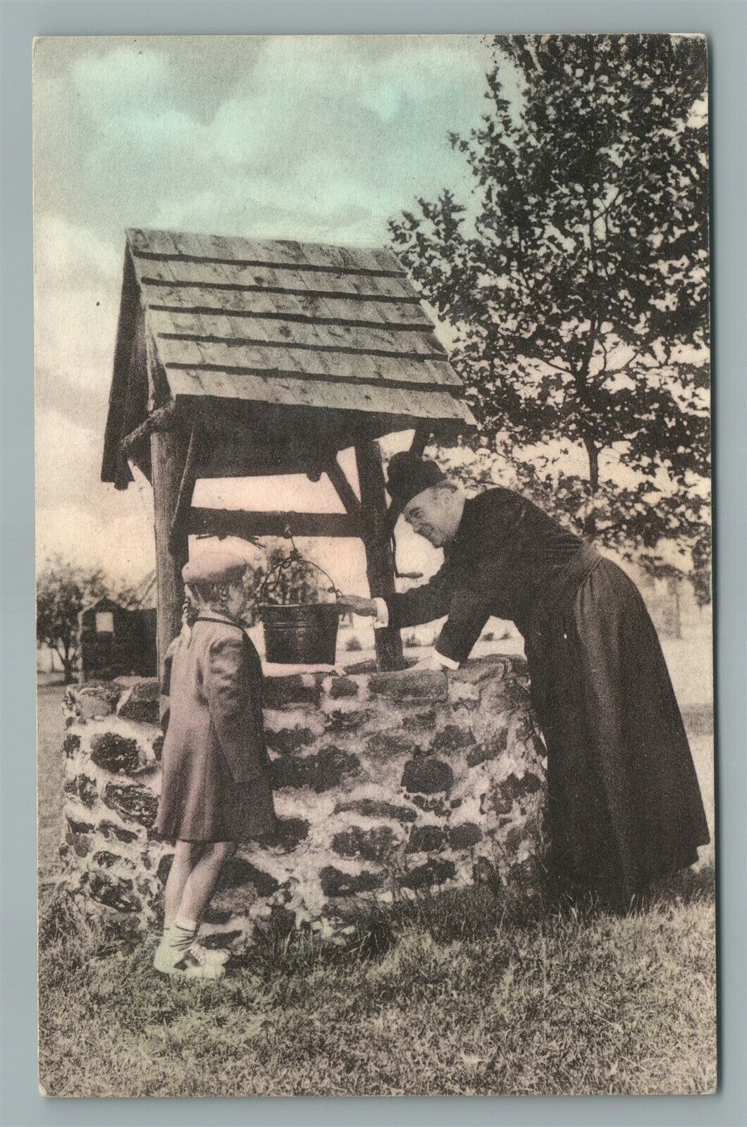 WILLIAMSTOWN NJ ST.MARY'S CHURCH WELL ANTIQUE POSTCARD