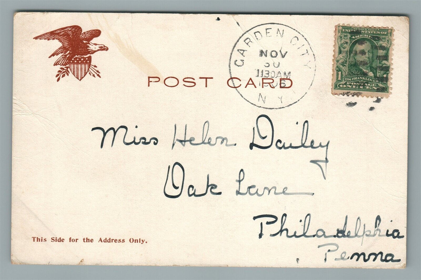 GARDEN CITY LONG ISLAND NY ST.MARY'S SCHOOL ANTIQUE POSTCARD