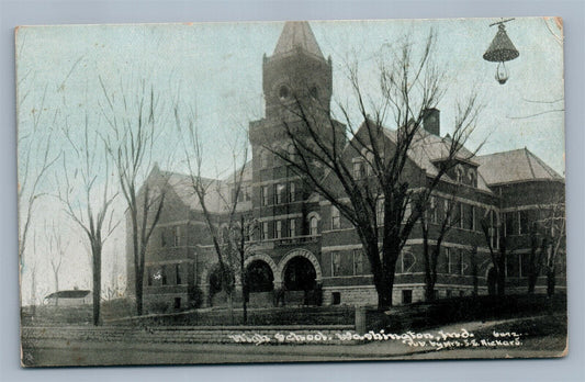WASHINGTON IN HIGH SCHOOL ANTIQUE POSTCARD