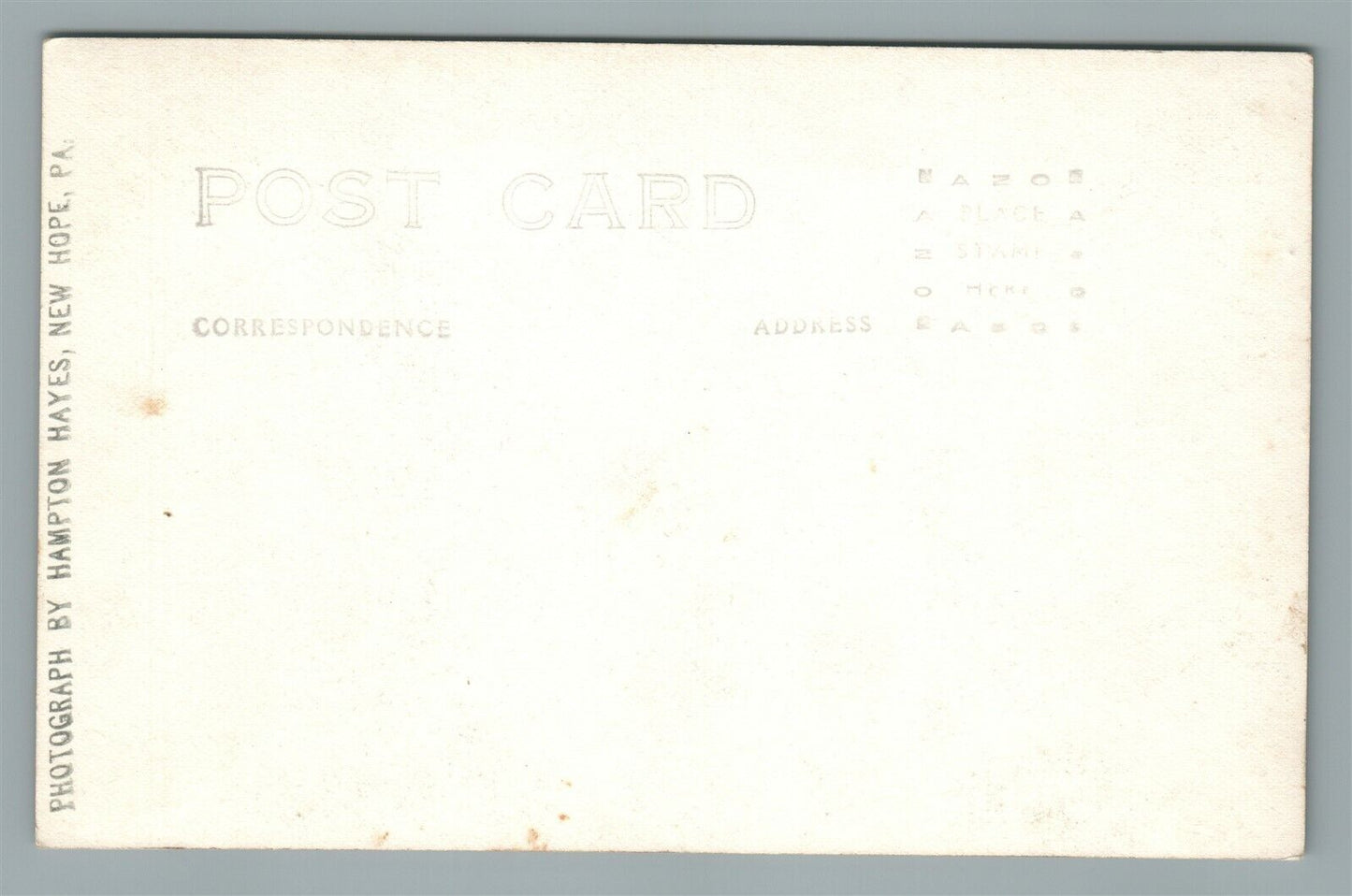 NEW HOPE PA VIEW FROM TOWER ANTIQUE REAL PHOTO POSTCARD RPPC