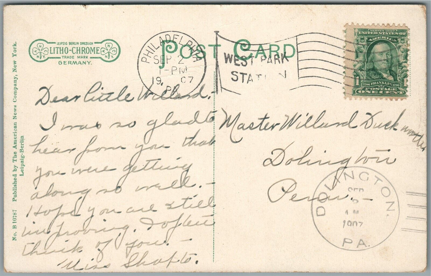 FARMINGDALE NJ SCHOOL HOUSE ANTIQUE POSTCARD