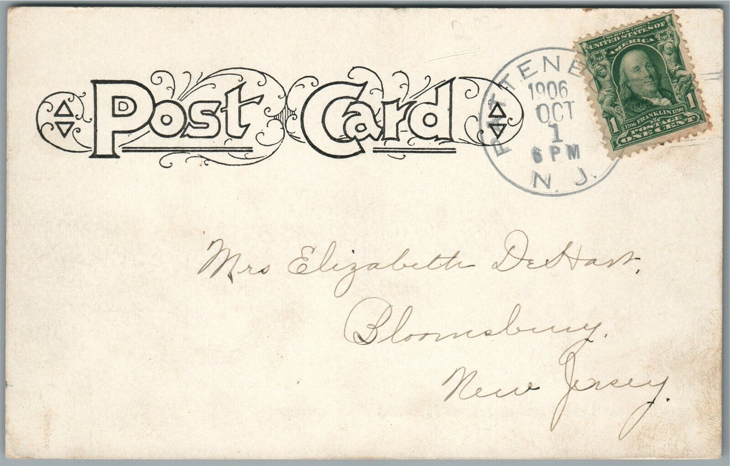 LITTLE YORK NJ MAIN STREET ANTIQUE POSTCARD