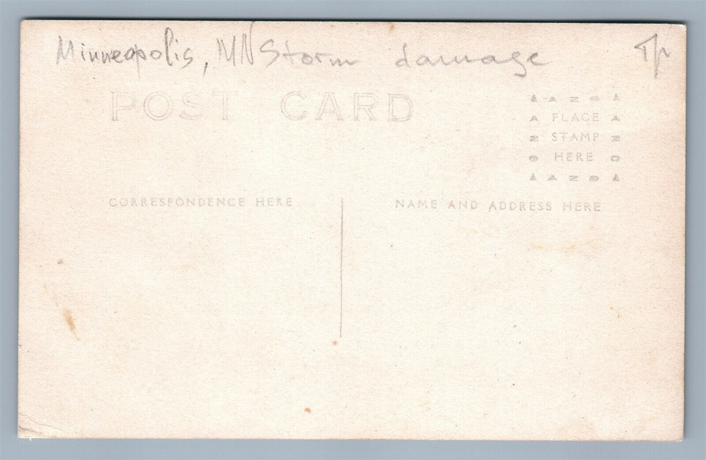 MINNEAPOLIS MN STORM DAMAGE PILLSBURY THE FLOUR ANTIQUE REAL PHOTO POSTCARD RPPC