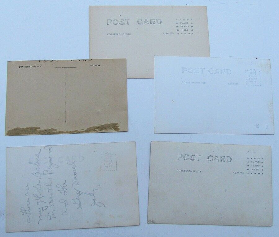 GROUP OF 5 RPPC VINTAGE PHOTO POSTCARDS navy SAILORS