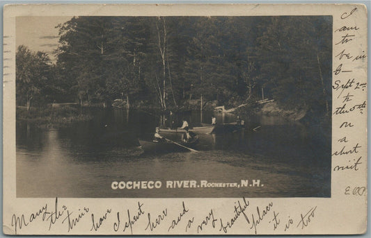 ROCHESTER NH COCHECO RIVER ANTIQUE REAL PHOTO POSTCARD RPPC