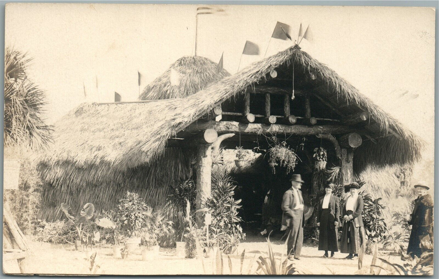 FT. MYERS FL SCENE ANTIQUE REAL PHOTO POSTCARD RPPC