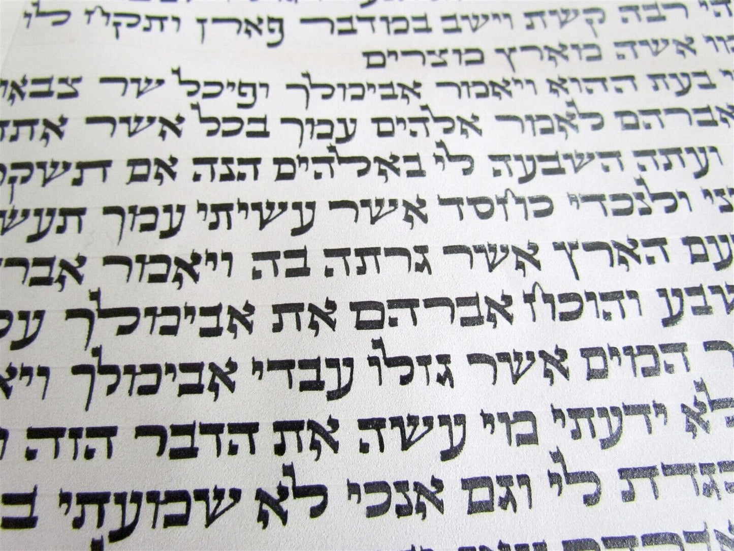 TORAH SCROLL FRAGMENT MANUSCRIPT VELLUM ANTIQUE BIBLE GENESIS 19:35-21:28