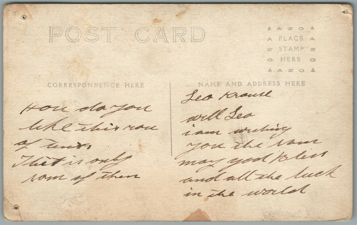 WWI US TRAINING CAMP ANTIQUE REAL PHOTO POSTCARD RPPC